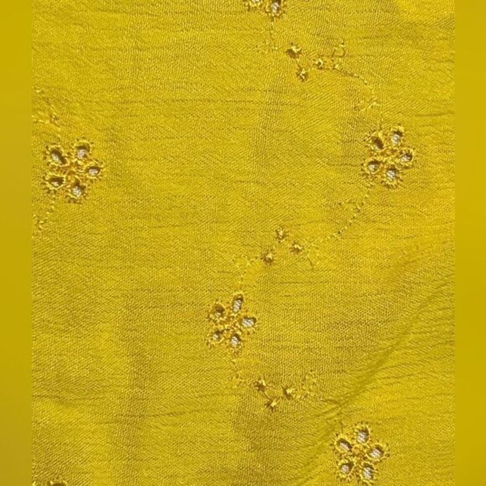 Torrid Peplum Eyelet Cami babydoll sleeveless blouse top yellow‎ size 1X - Picture 13 of 13